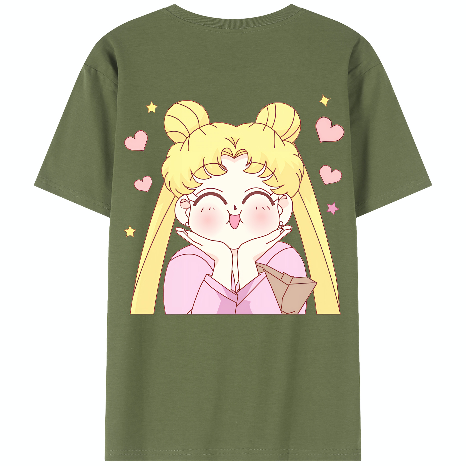 （画像用） 美少女戦士セーラームーン 愛野 美奈子 あいの みなこ Sailor Moon Aino Minako 綿100％半袖Tシャツ（背面プリント）